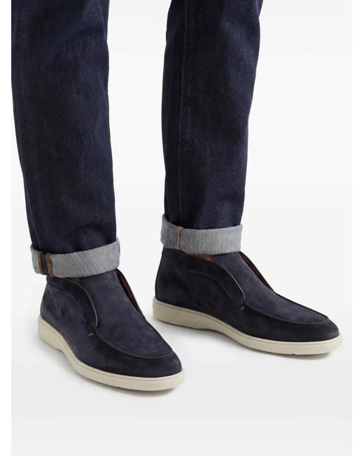 Santoni Blue Digits Moccasin for men