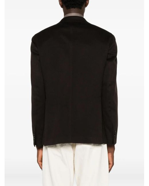 Tagliatore Black Double-Breasted Jacket for men
