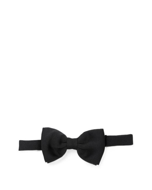 Tagliatore Black Ribbed Bow Tie for men