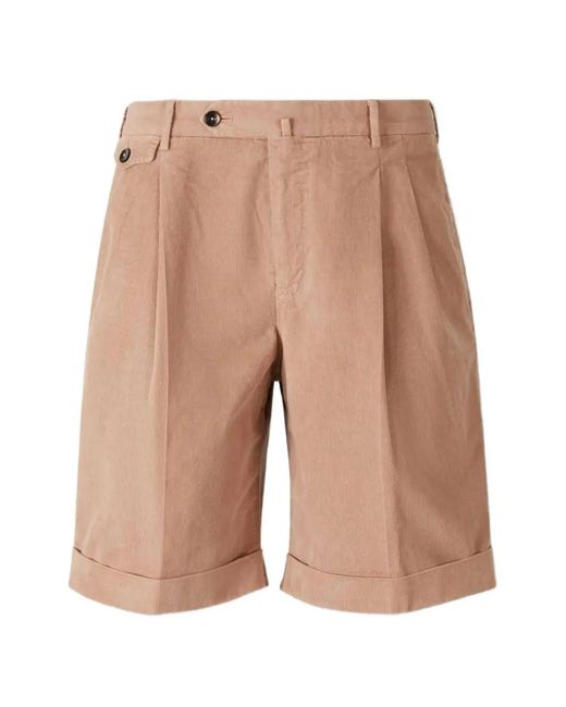PT Torino White Belt-Loops Shorts for men