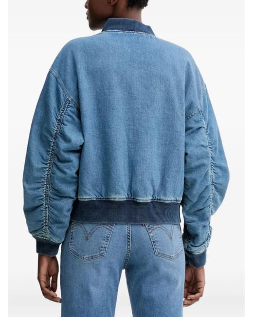 Levi's Blue Andy Denim Bomber Jacket