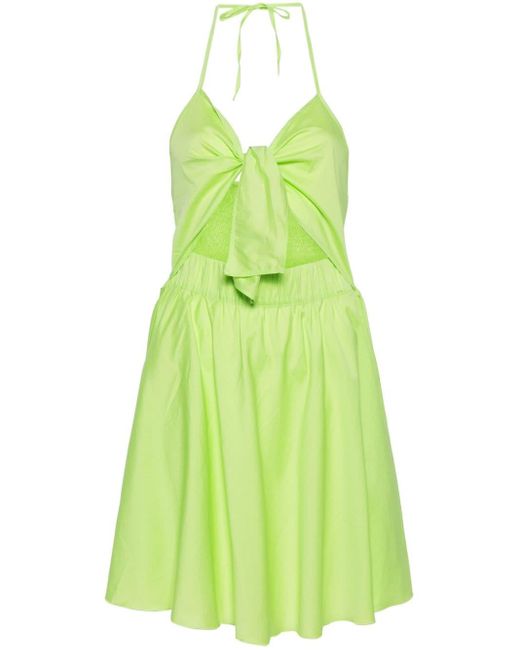 Liu Jo Green Halterneck Sleeveless Mini Dress