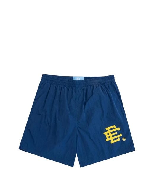 Eric Emanuel Blue Ee Logo-Print Drawstring Swim Shorts for men