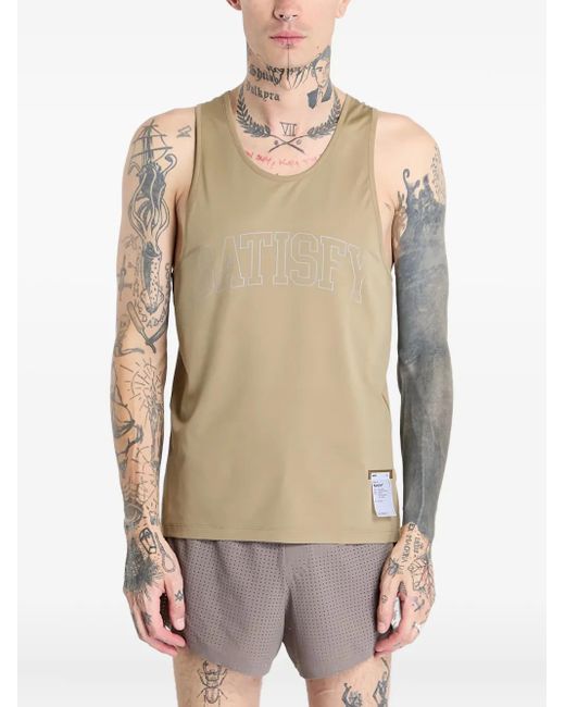 Satisfy Natural Auralite Logo-Print Tank Top for men