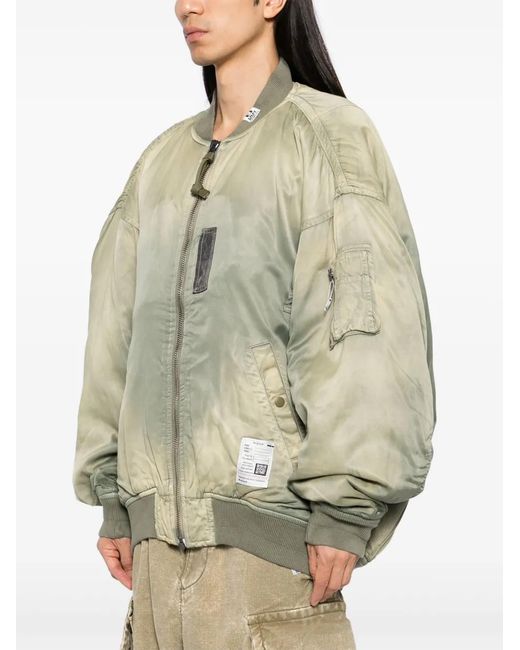 Maison Mihara Yasuhiro Green Aged Flight Jacket for men