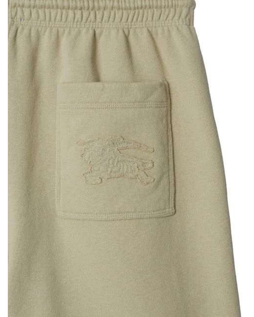 Burberry Natural Ekd-Appliqué Cotton Shorts for men