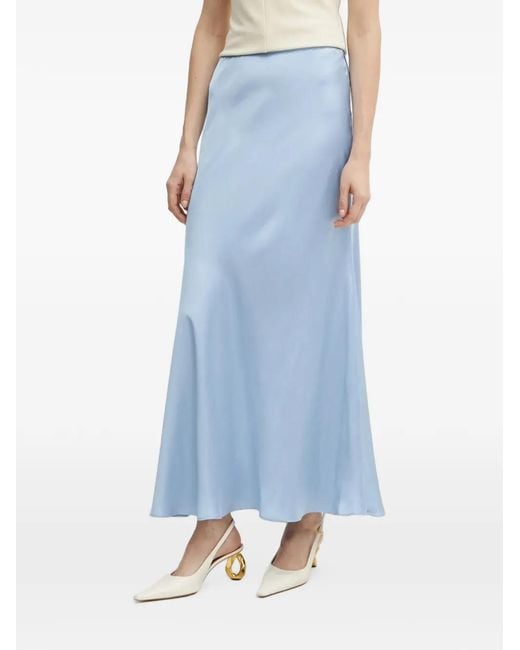 Bardot Blue Monroe Satin Skirt