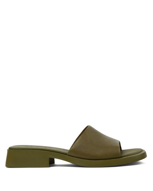 Camper Green Dana Leather Mules