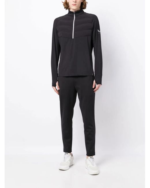 Castore Black Zip-Front Logo-Print Jacket for men
