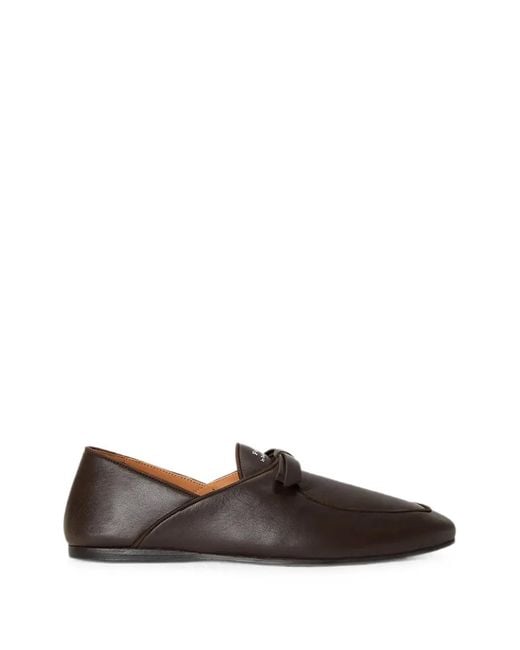 Polo Ralph Lauren White Bow-Detail Leather Loafers