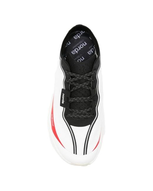 Norda White 005 Lace-Up Performance Sneakers for men