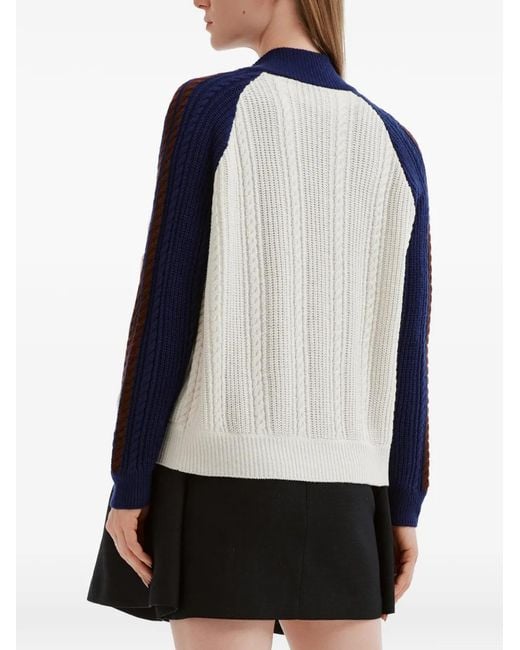 ShuShu/Tong Blue Cardigan À Fermeture Zippée