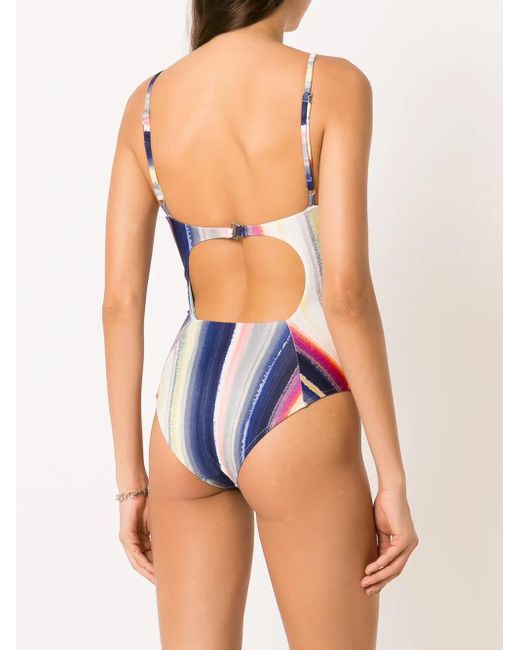 Lygia & Nanny Blue Bianca Horizontal-Stripe Swimsuit