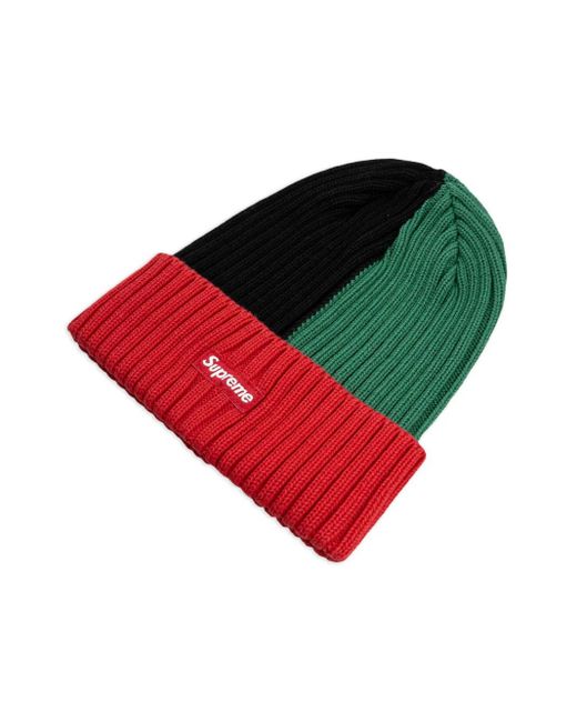 Supreme Green Overdyed Beanie Hat for men