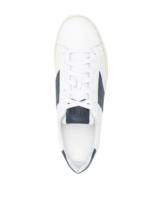 Rhude White Leather Low-Top Sneakers for men