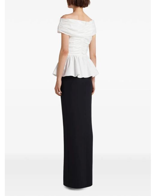 Safiyaa Black Sidha High-Waisted Column Maxi Skirt
