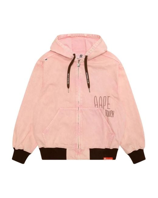 Aape By A Bathing Ape Jack Met Capuchon En Rits in het Pink voor heren