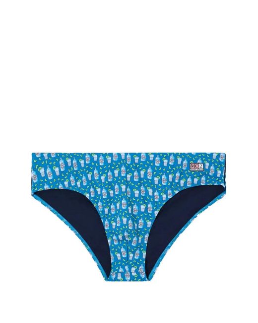 Mc2 Saint Barth Blue Cayo Gin-Print Swimming Trunks for men