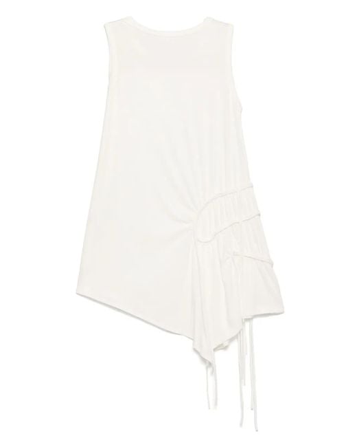 Y's Yohji Yamamoto White Cotton Jersey Top
