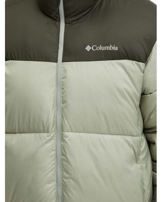 Columbia Green Two-Tone Puffer Jacket for men