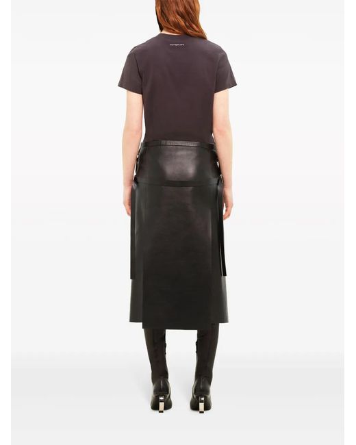 T-Shirt En Coton Biologique À Logo Imprimé Courreges en coloris Black