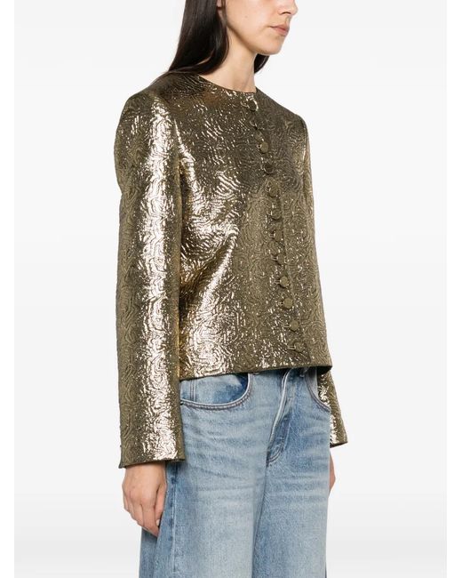 MSGM Natural Button-Front Jacket