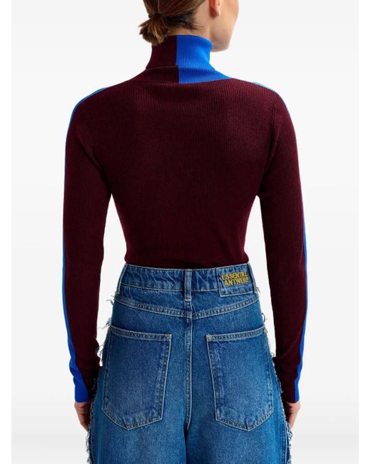 Essentiel Antwerp Purple Iffort Turtleneck Sweater