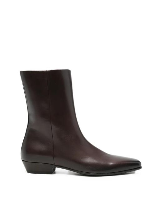 Pantanetti Brown Leather Ankle Boots