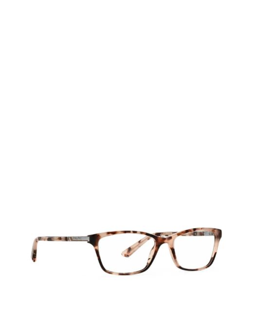 Polo Ralph Lauren Brown Tortoiseshell-Effect Rectangle-Frame Glasses