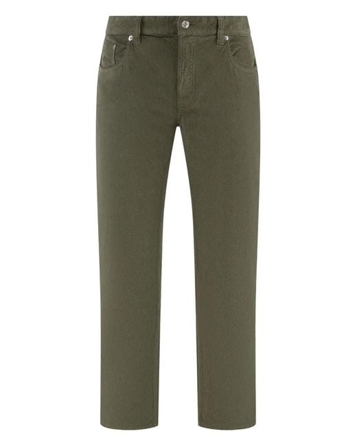 Department 5 Green Corduroy Trousers for men