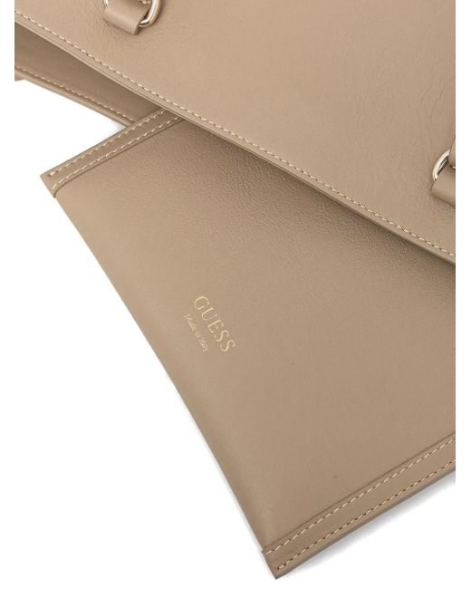 Guess Natural Handtasche aus Leder