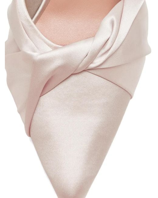 Loeffler Randall White Tyla Knotted Mules