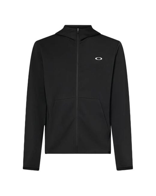 Oakley Black Logo-Detail Zip-Up Hoodie for men