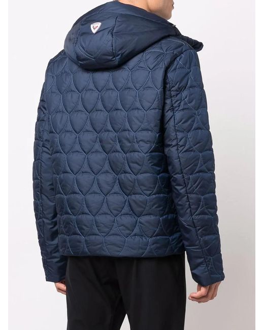 Rossignol Blue Hooded Puffer Jacket for men