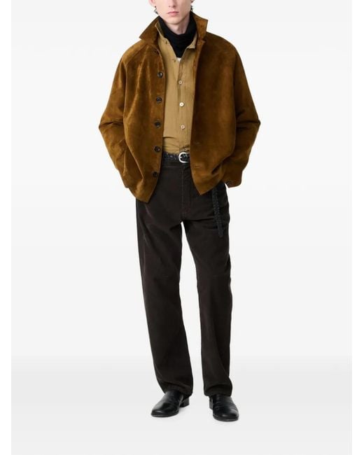 Studio Nicholson Brown Bowe Suede Jacket