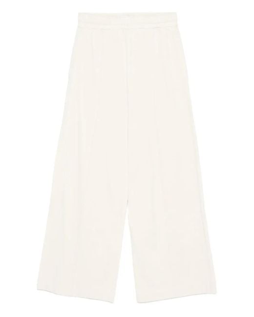 Marc O' Polo White Cotton Elastic-Waist Trousers
