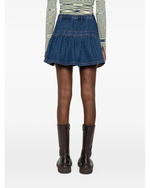 Maje Blue Short Denim Skirt