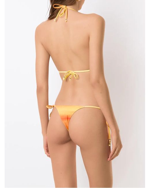 Amir Slama Orange Gradient-Effect Bikini Set