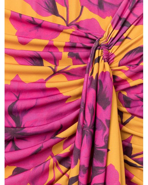 AZ FACTORY Red Bird Of Paradise Draped Dress