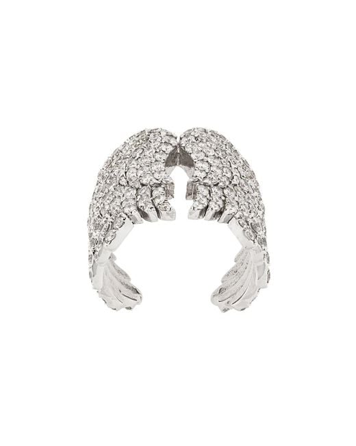Monan White 18Kt And Diamond Wing Cocktail Ring