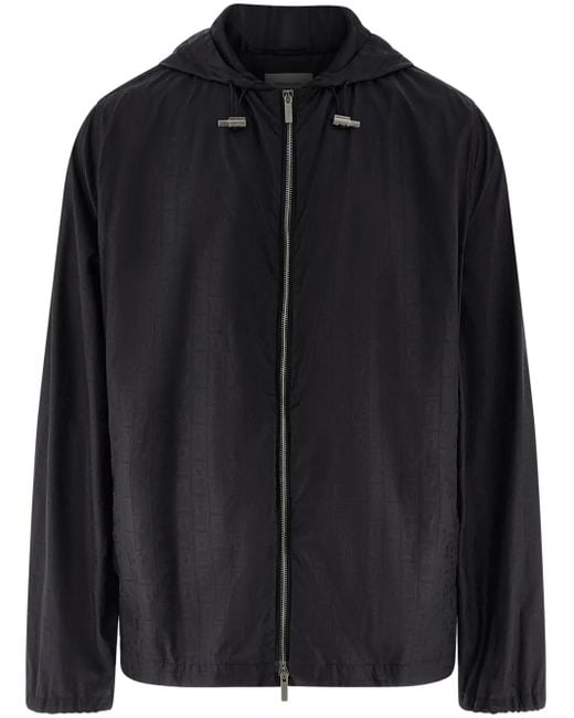 Ferragamo Black Men Short Raincoat for men