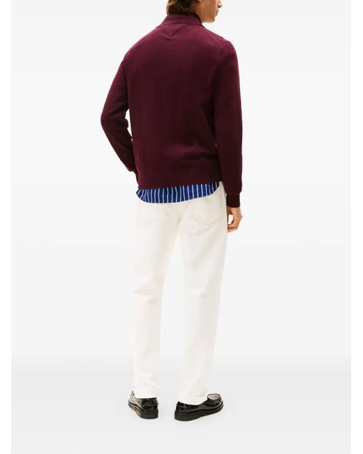 Tommy Hilfiger Red Zipped Cardigan for men