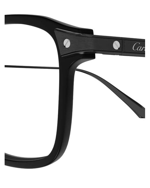 Cartier Black Square-Frame Glasses for men