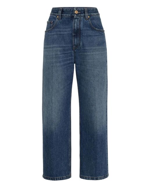 Brunello Cucinelli Blue Cropped Jeans