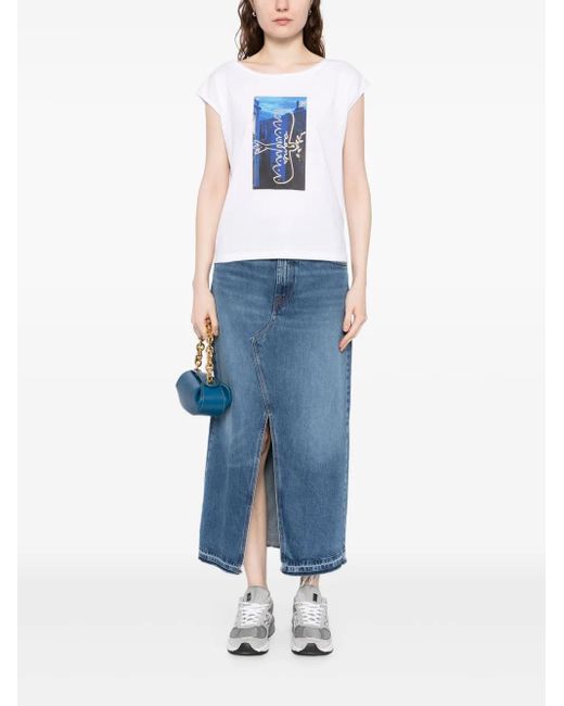 Agnes B. Blue Fragile T-Shirt
