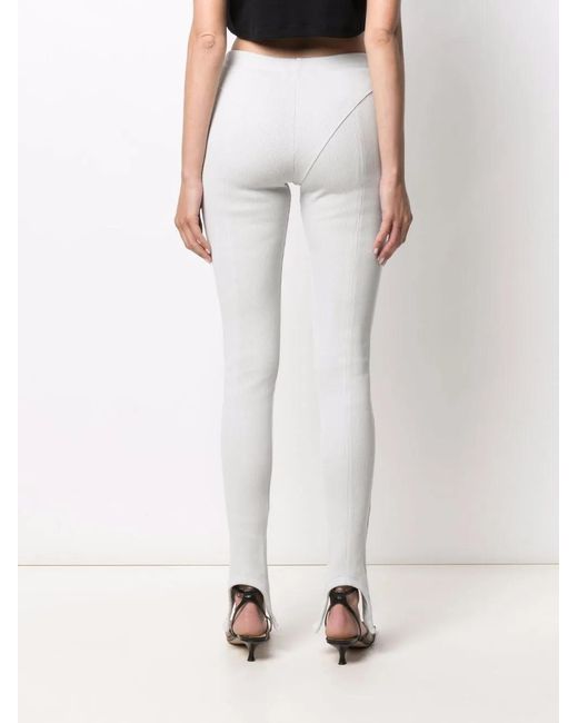 Lourdes White High-Rise Stirrup Leggings
