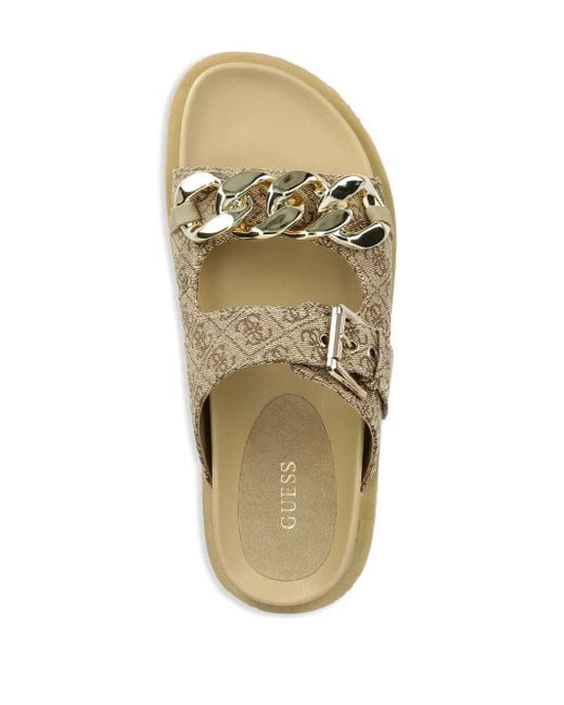 Guess Metallic Chain Link-Detail Sandals