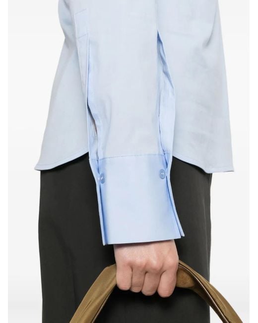 Camicia Con Colletto Classico di Semicouture in Blue