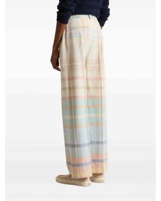 Woolrich Spring Geruite Broek in het White
