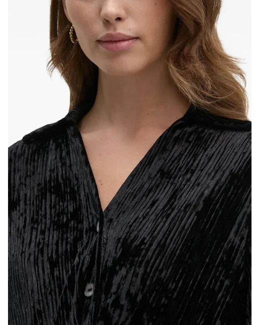 Joseph Ribkoff Black Textured Buttoned Blouse